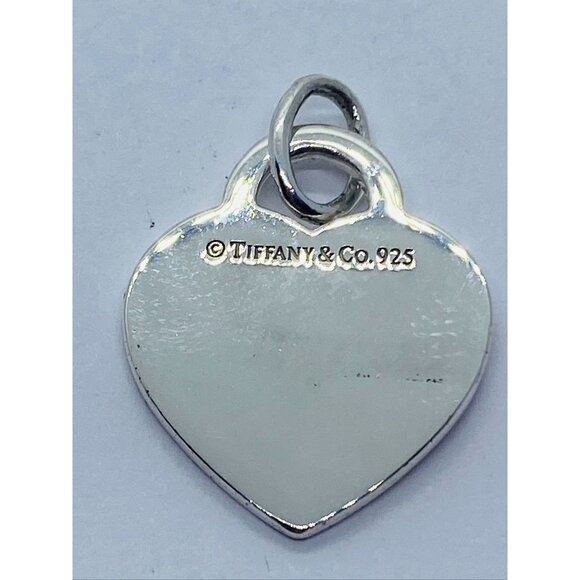 Tiffany & Co Silver Mom Heart Pendant Clasp Charm For Necklace Or Bracelet - Picture 2 of 5